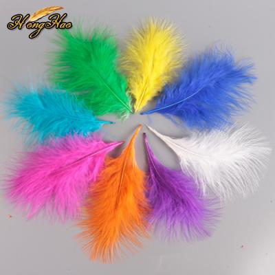 China Turkey Feathers Hot Sale 10-15cm Cheap Colorful Marabou Fethers Turkey Feathers For Crafts for sale