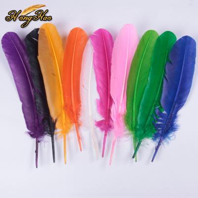 China Turkey Feather Hot Selling Natural Colorful Decorative Feathers Painted Spot Marabou Turkey Feathers for sale