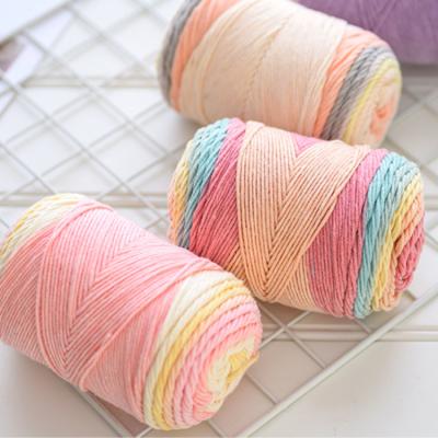 China Hand Knitting Wholesale Blend Nylon Silk Fancy Milk Velvet Wadding Merino Yarn For Knitting Crochet for sale