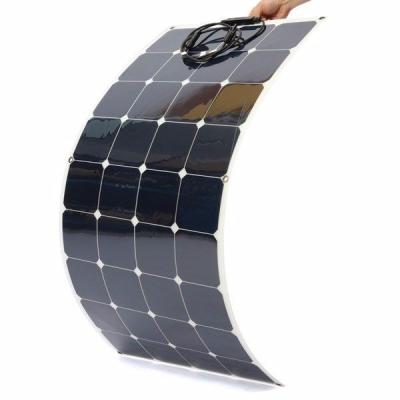 China china solar panels 125w 130w monocrystalline cheap semi-flexiblw silicon solar panel from sunpower for sale