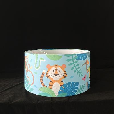 China Historieta Tiger Printed Kids Bedroom Lampshades D350mm H220mm en venta