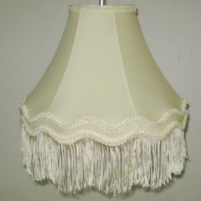 Cina Hard Back TC Fabric Victoria Lamp Shade Classical With Fringe in vendita