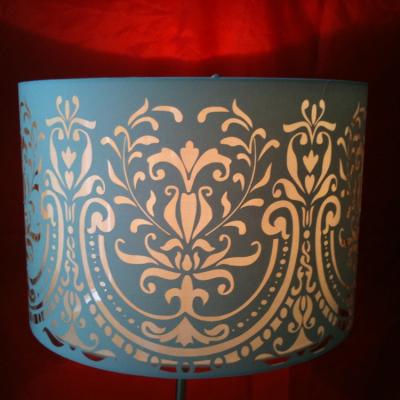 China Snijd van de de Schaduwdekking van de Patronen de Decoratieve Lamp van de de Zijdelaser van Faux Schaduw van de de Besnoeiingstrommel Te koop