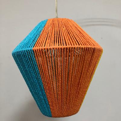 Cina Paralume della cordicella di Diy di colori della corda di carta del paralume della corda di forma irregolare multi in vendita