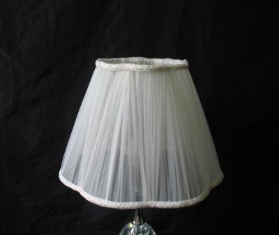 China Hand Pinched Bedside Lamp Shade With Box Pleated Style And Pearls At Bottom Te koop