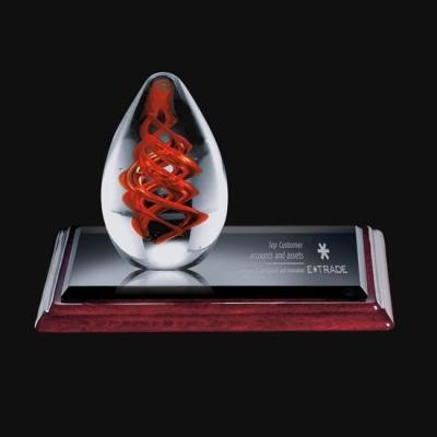 China art glass awards/paperweight award/crystal paperweight/crystal art base/crystak art award for sale