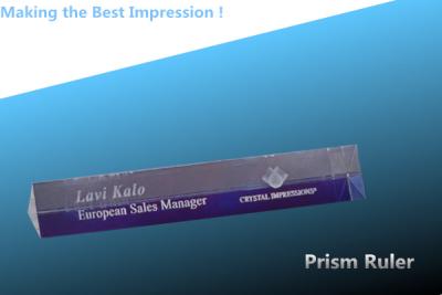 China Crystal ruler/Prism ruler/glass ruler/nameplate ruler/crystal nameplate/office decoration for sale