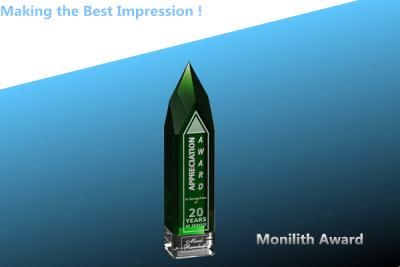 China crystal monolith award/acrylic crystal monolith trophy/acrylic souvenirs/crystal souvenirs for sale