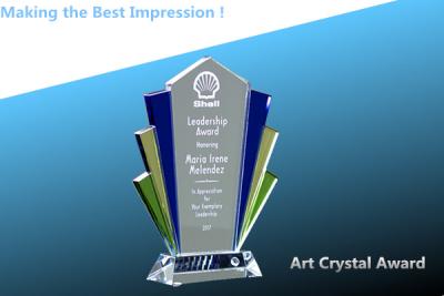 China art deco crystal award/art crystal award/glass trophy/glass award/acrylic award à venda