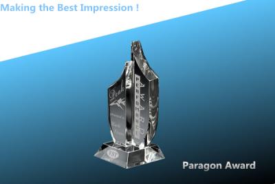 China paragon award/crystal paragon trophy/glass trophy/crystal performance award/crystal trophy for sale