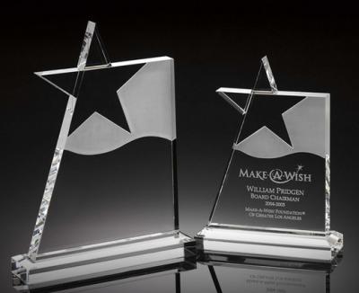 China star performer crystal award/2d laser engraving star trophy/3d laser blank star trophy for sale