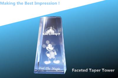 China faceted taper tower corporate awards/CRYSTAL TAPER TOWER AWARD/CRYSTAL CORPORATE TROPHY for sale