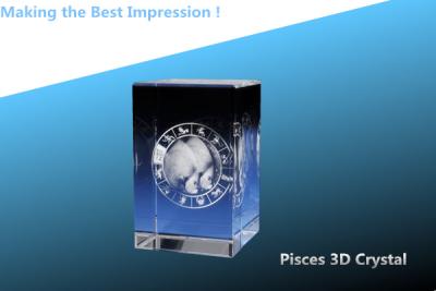 China pisces 3d crystal/BLANK PISCES CRYSTAL RECTANGLE/3D CRYSTAL BLOCK/CRYSTAL BLANK RECTANGLE en venta