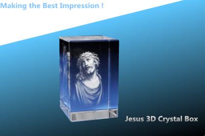 China Jesus 3D Crystal/3D Crystal Box/3D crystal rectangle/blank crystal rectangle/blank crystal Te koop