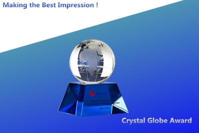 China crystal globe award/crystal sphere award/crystal ball awards/3d sphere crystal awards for sale