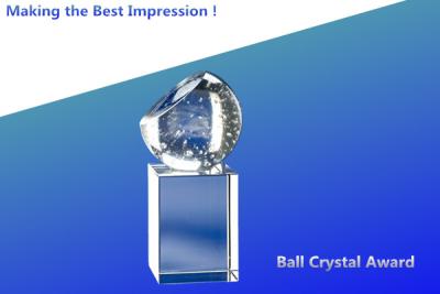 China blank crystal ball award/3d laser crystal ball/2d laser crystal globe award/crystal trophy for sale