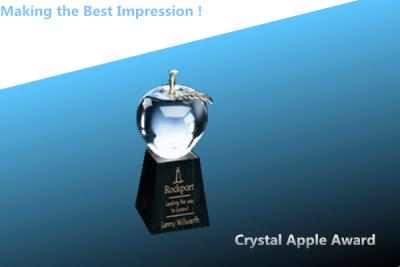 China crystal apple awards/crystal apple paperweight/crystal apple/apple paperweight trophy for sale