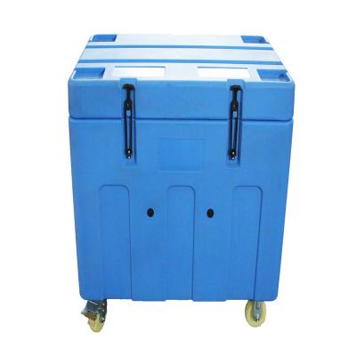 China Cheap High Quality Waterproof Keep Cold Or Hot Plastic Rotomolded Coolers Box With Wheel for sale