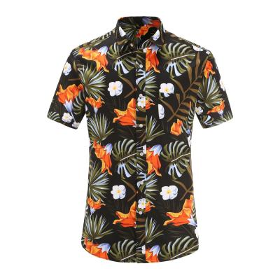 China Anti-pilling Hawaiian Summer Fashion Men's Beach Floral Printing Casual Shirt Wholesale Short Shirts for sale