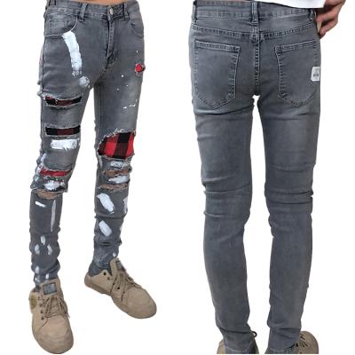 China Breathable Customize Denim Hole Men Distroyed Fashion Style New Jogger Denim Pants Stretch Tops Mens Jeans for sale