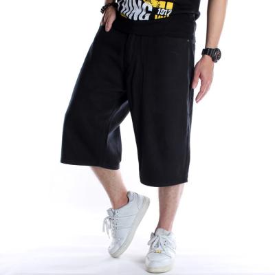 China Wholesale new summer QUICK DRY denim shorts solid black shorts knee length mens jeans plus size pants for men for sale