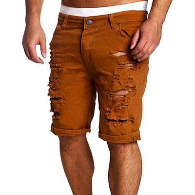 China Viable Casual Mens Denim Chino Fashion Shorts Washed Mens Jeans Shorts Destroyed Ripped Jeans Plus Size For Men for sale