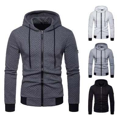 China Wholesale Anti-wrinkle Autumn Winter Long Sleeve Zip Hoodie plus size men fashion plaid Hoodies Sweatshirts for sale