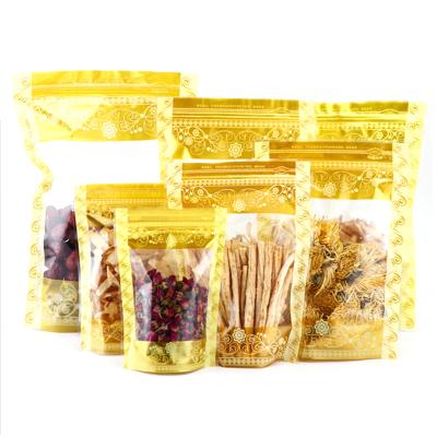 China 2023 disposable wholesale price customized printing food ckaging plastic bags three sides sealed holder up zipper bags for sale