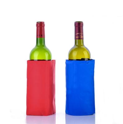 China Genuine Wine Bottle Table Ice Physical Cooling Freeze Insulated Budweiser Beer Can Cooler Bag for sale