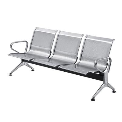 China Stainless Steel Salon Reception Chairs Modern Area Medical Waiting Room Chair for sale