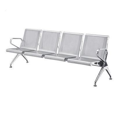 China Folding Stainless Steel Modern Arm Railways 3 Seater Waiting Chair for sale