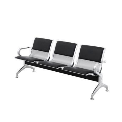 China 3 seats airport public seating bench lounge chair reception waiting chair with cushion for sale