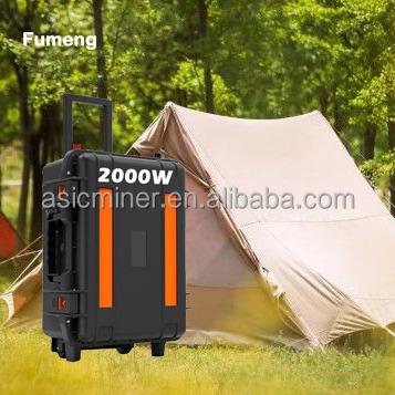 China Factory Supply Remote Control Large 2kw Outdoor Solar Power Generator Lifepo4 Pure Sine Wave Battery 2000w Portable Battery Power Station for sale