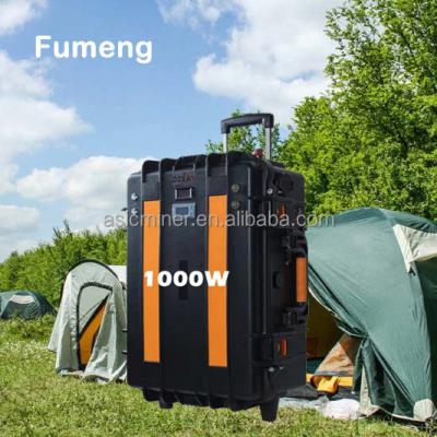 China Remote Control Station 1kw Lifepo4 1000W Waterproof Solar Battery Charging Generator 110V 220V Portable Camping Power Station for sale