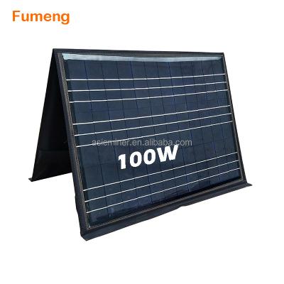 China Outdoor Foldable Solar Panel 100W Flexible Solar Panels 100w Charger Monocrystalline Solar Panel System Sunpower Plate for sale