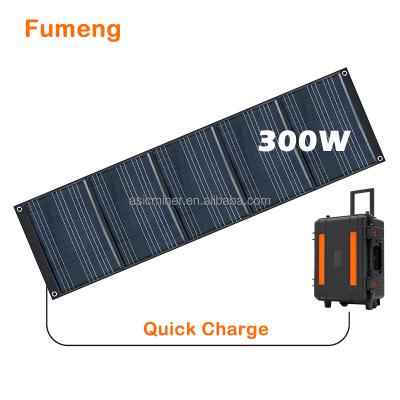 China Solar Power Efficiency 25% Sunpower Solar Panel 300w Monocrystalline Foldable Portable Flexible Solar Panels 300W for Outdoor Camping for sale