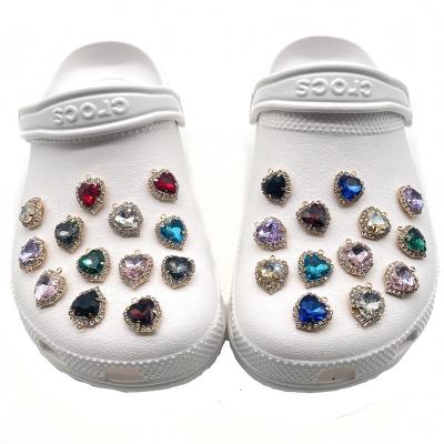 China Wholesale zodiac design metal shoe lace croc hobble crystal gem new charm bling crystal diamond shoe hobble luxury decoration for sale