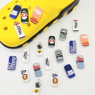 China Wholesale Custom Clog Shoe Charm 100pcs+Beer DIY Clog Charm New Soft PVC Design Shoe Accessories Clog As Gift For Kid for sale