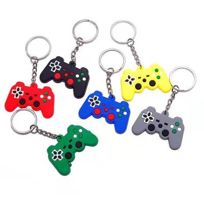 China 2D Cartoon Key Chain Promotion Gift PS4 Promotional Gifts PVC Keychains Metal Craft Custom Stock Number Soft Rubber Keyring for sale