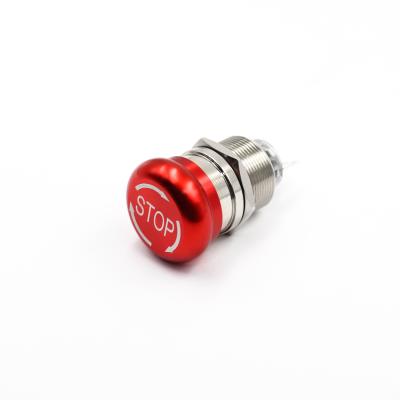 China Metal Brass Nickel Plated Mushroom CHHB 22A-11ZS 22mm Emergency Stop Metal Button Main Switch for sale