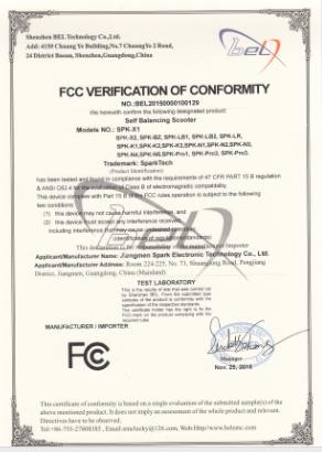 FCC - Jiangmen Spark Technology Co., Ltd.