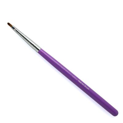 China New Design Kolinsky Nail Brush Gel Nail Purple Acrylic Design Brushes Portable Logo Custom With Caps for sale