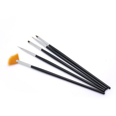 China Professional New Design Nail Brushes 5pcs/set Nail Detail Coating Brush 3D Multifunctional Nail Art Acrylic Brushes for sale