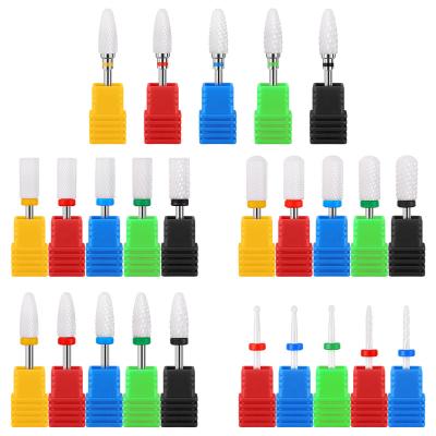 China Ceramic Manicure Pedicure Care Nail Drill Bit Gels Polish Remove Dead Peels Clean Electric Milling Cutters For Manicure Pedicure Machine Accessories for sale