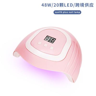 China Wholesale Nail Lamp 48W Pink Phototherapy Smart Lamp Quick-drying UV Nail Polish Curing Lamp In Stock NL090 for sale