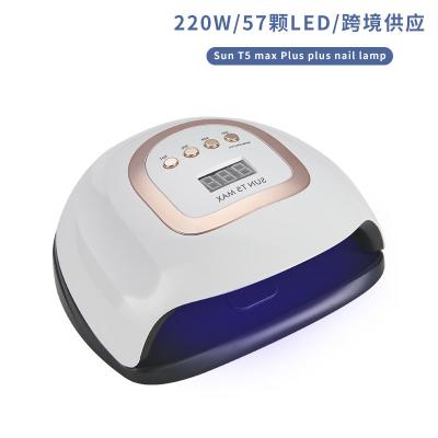 China 220W Powerful High Power Nail Therapy Light Nail Lamp Non-black Hand Quick-drying Smart Nail Lamp NL091 for sale