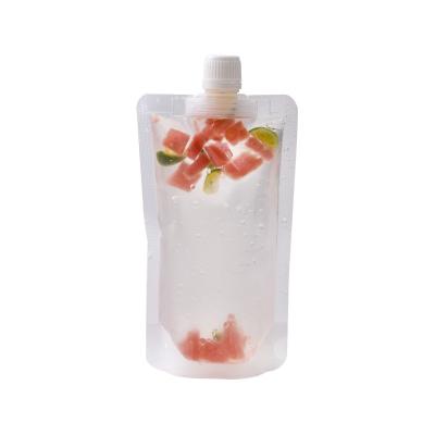 China Recycled Materials High Quality Laminated Plastics Spout Pouch Maker Spouted Pouches Liquid Juice Refill Packaging Bags for sale