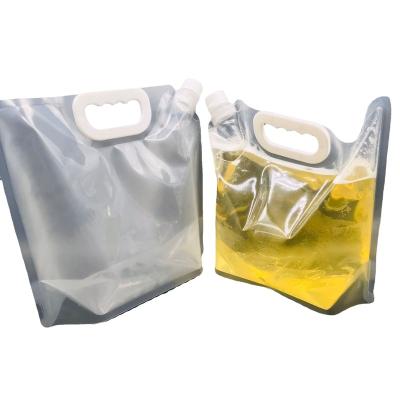 China 2022 Recyclable Hot Sale Plastic Stand Up Spout Pouch Beer Bag 1500ml Food Materials Drink Beer Bags for sale