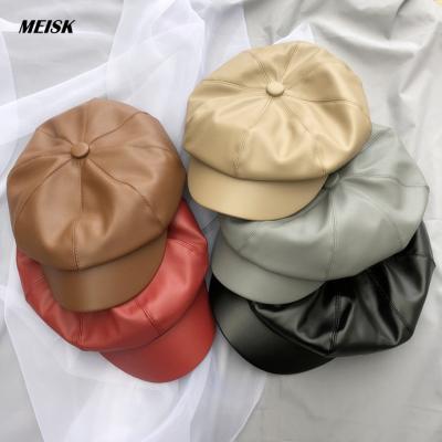 China Fashion\Wholesale Custom Made Comfortable\Durable Beret Covers Leather Beret Hat For Women for sale