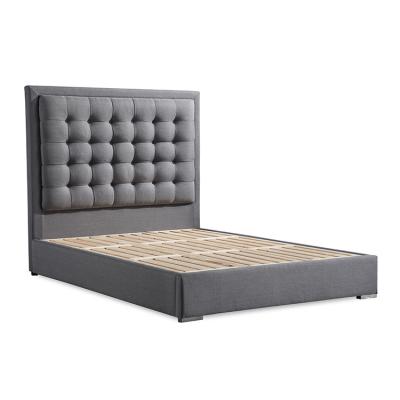 China (Other) Luxury Modern King Frame Designer Home Furniture Hotel Adjustable Wooden Upholstered Bed for sale